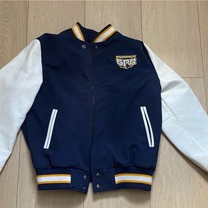 retro sports varsity rangers jacket